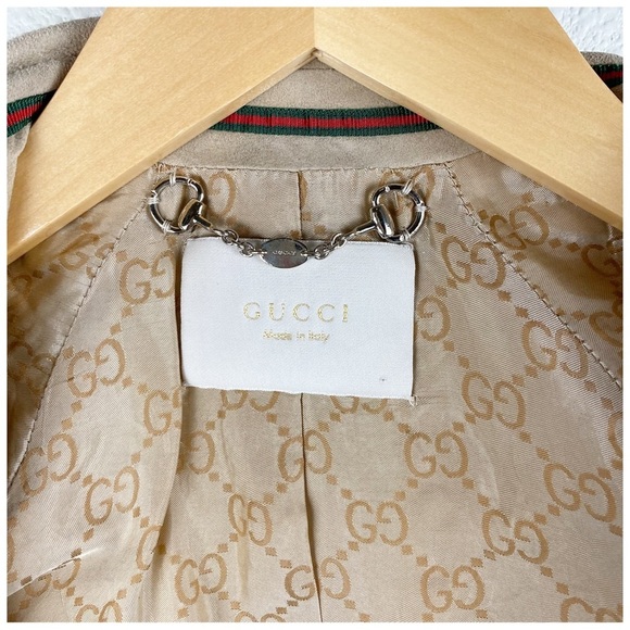Gucci Toddler Leather Double Breast Trench Coat - Picture 8 of 10